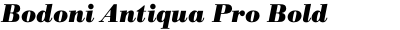 Bodoni Antiqua Pro Bold Italic